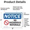 Signmission No Hazardous Materials Sign, Vinyl Decal, 5in W x 3.5in L, 2PK OS-2PACK-NS-D-35-L-14649 - alternate 2